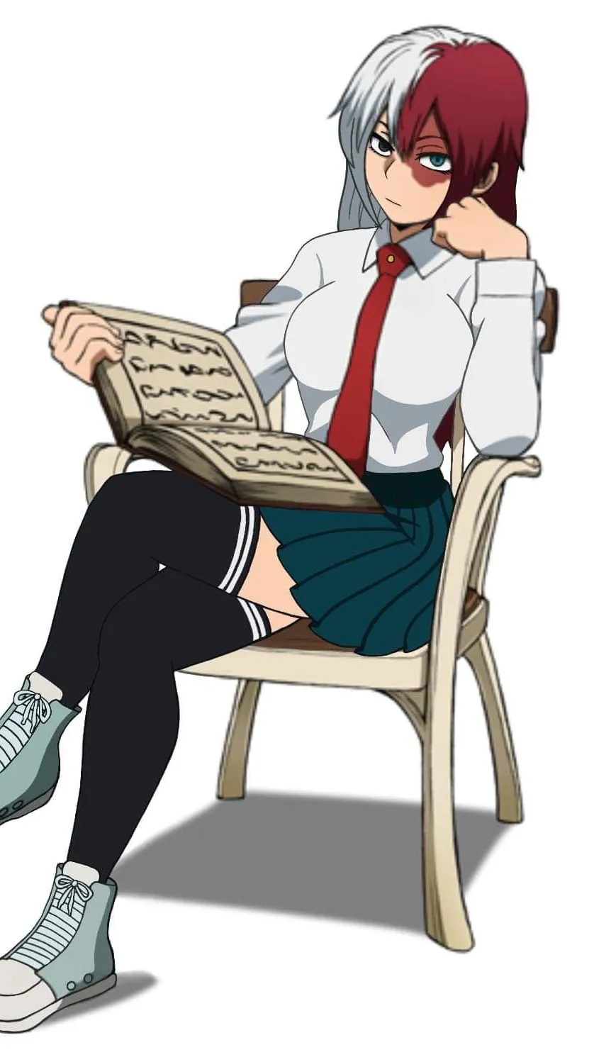 ai character: Shoto Todoroki  background