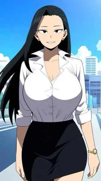ai character: Momo Yaoyorozu background