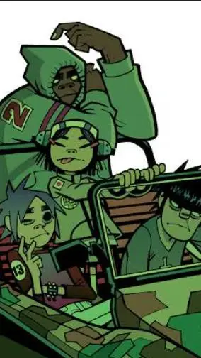 ai character: GoRiLlAz background
