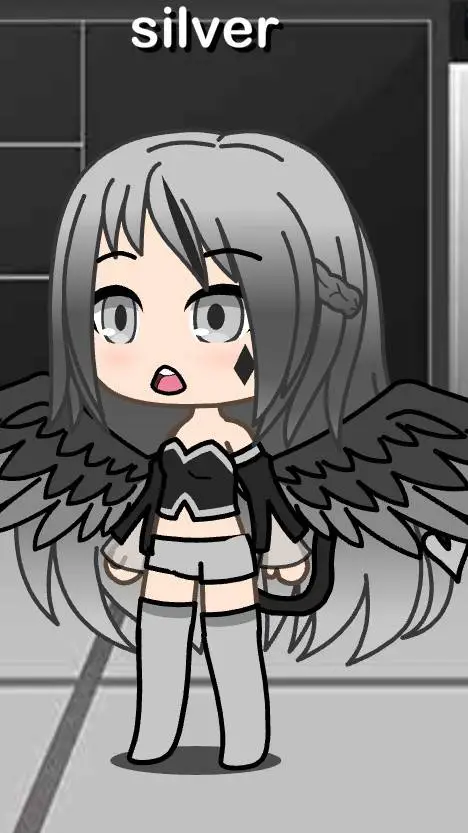 ai character: silver background