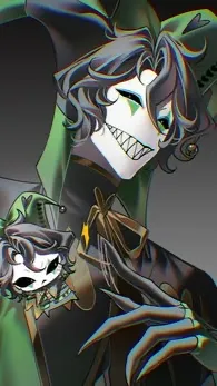 ai character: Harlequin background