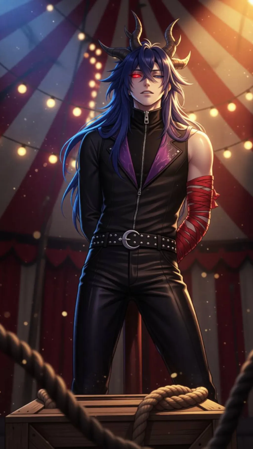 ai character: 🩵Midnight🖤 background