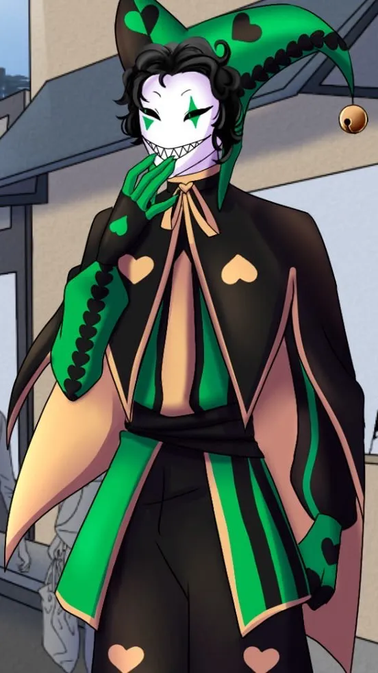 ai character: Harlequin background