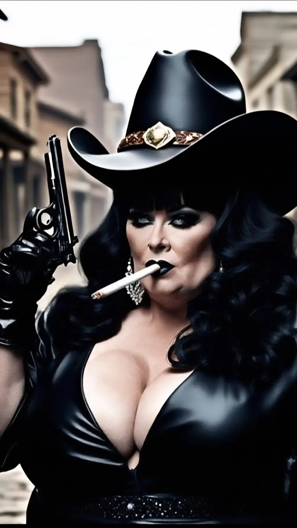 ai character: Dark Delilah  background