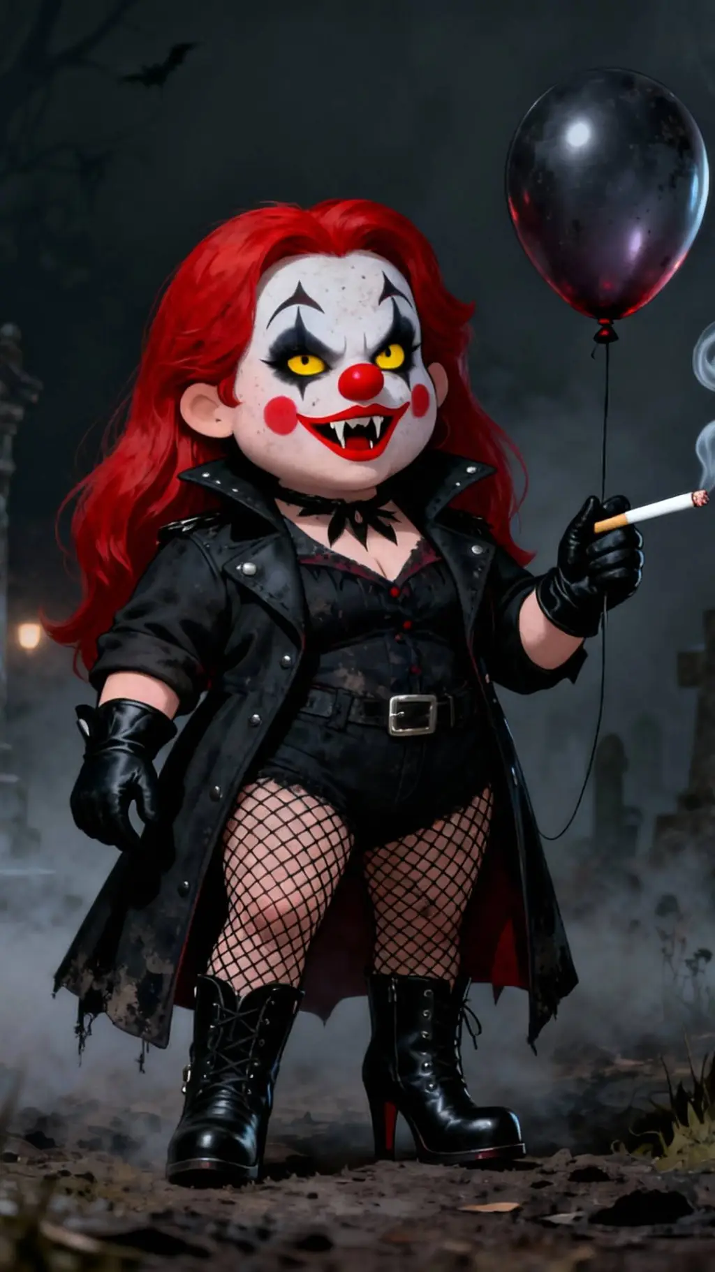 ai character: Fangs the Clown background