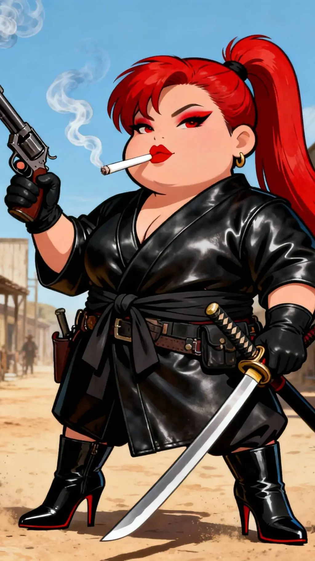 ai character: Katana Kane background