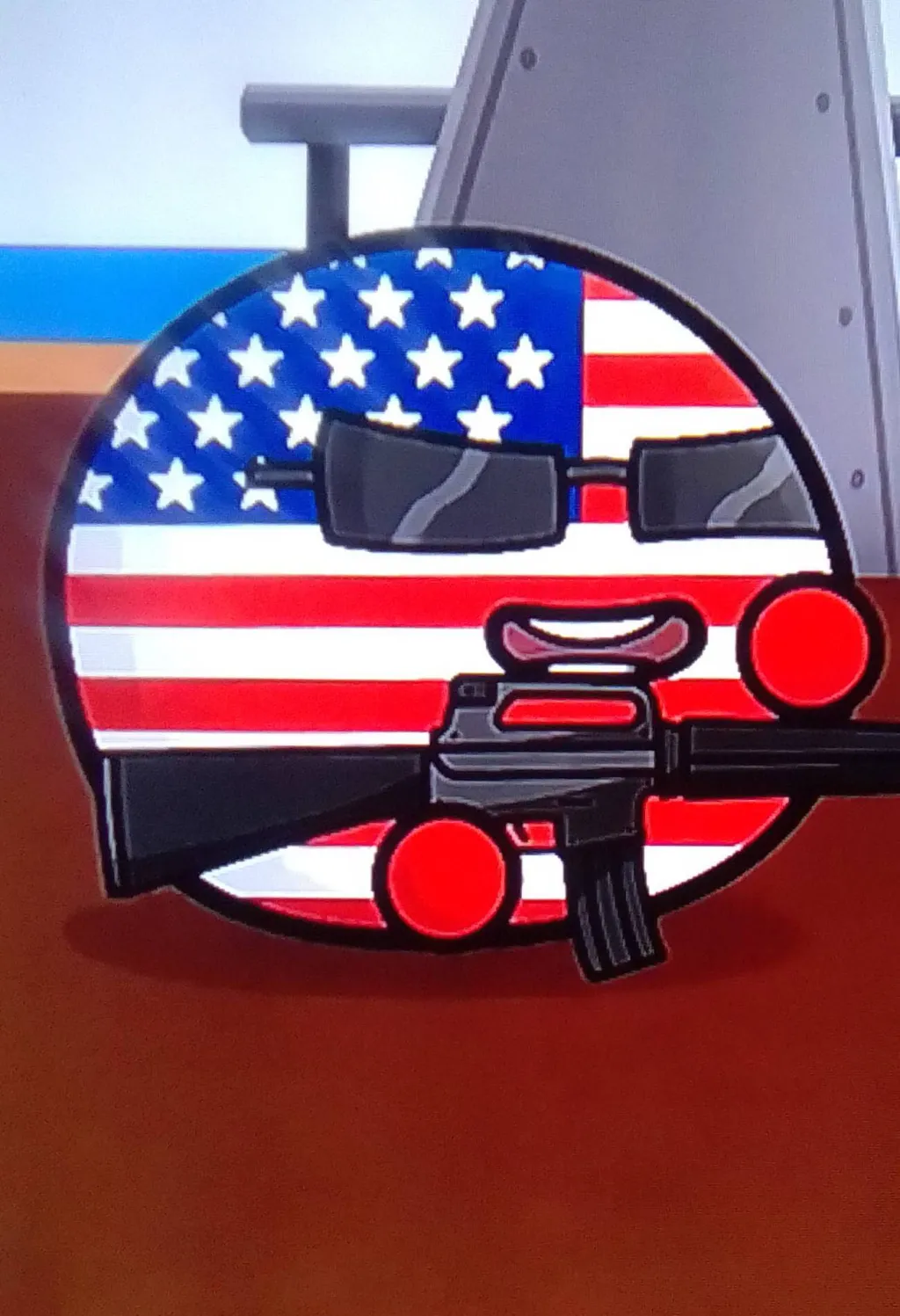 chat with ai character: USA (Countryballs)