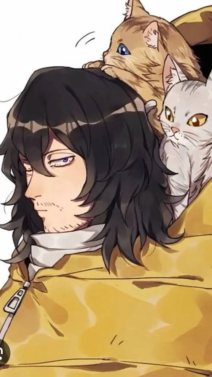 ai character: aizawa with cat background