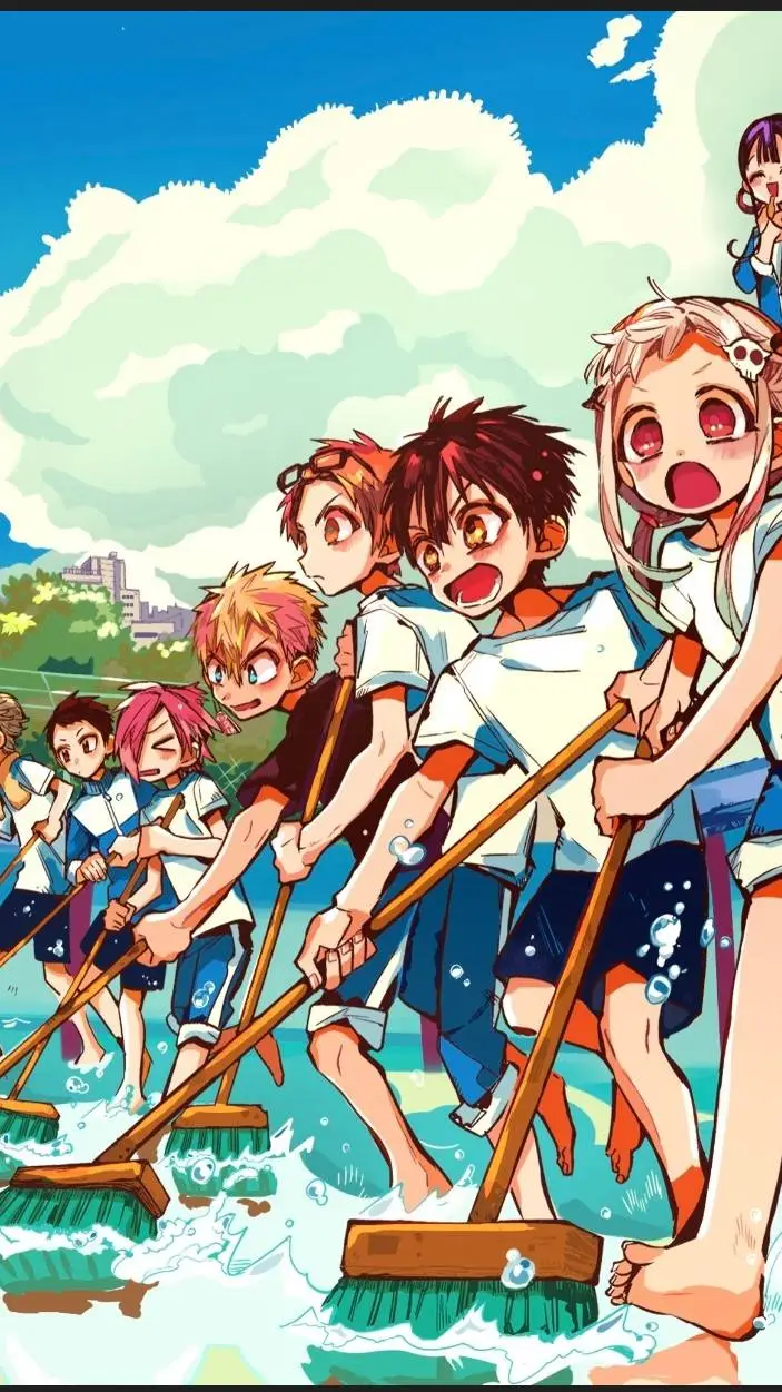 ai character: tbhk pool day! background