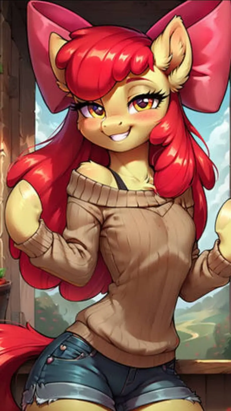 ai character: Apple Bloom  background
