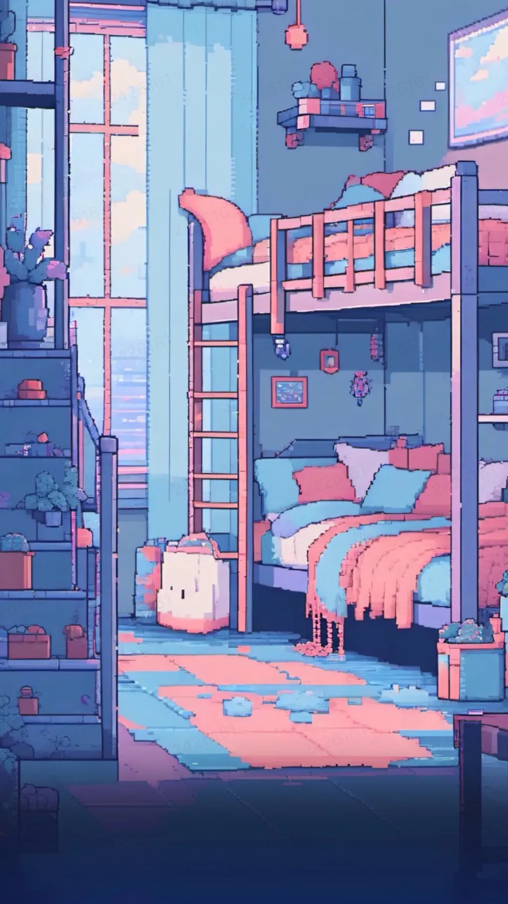 ai character: Dw sleepover background