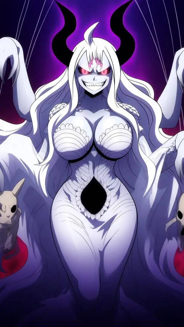 ai character: demon queen  background