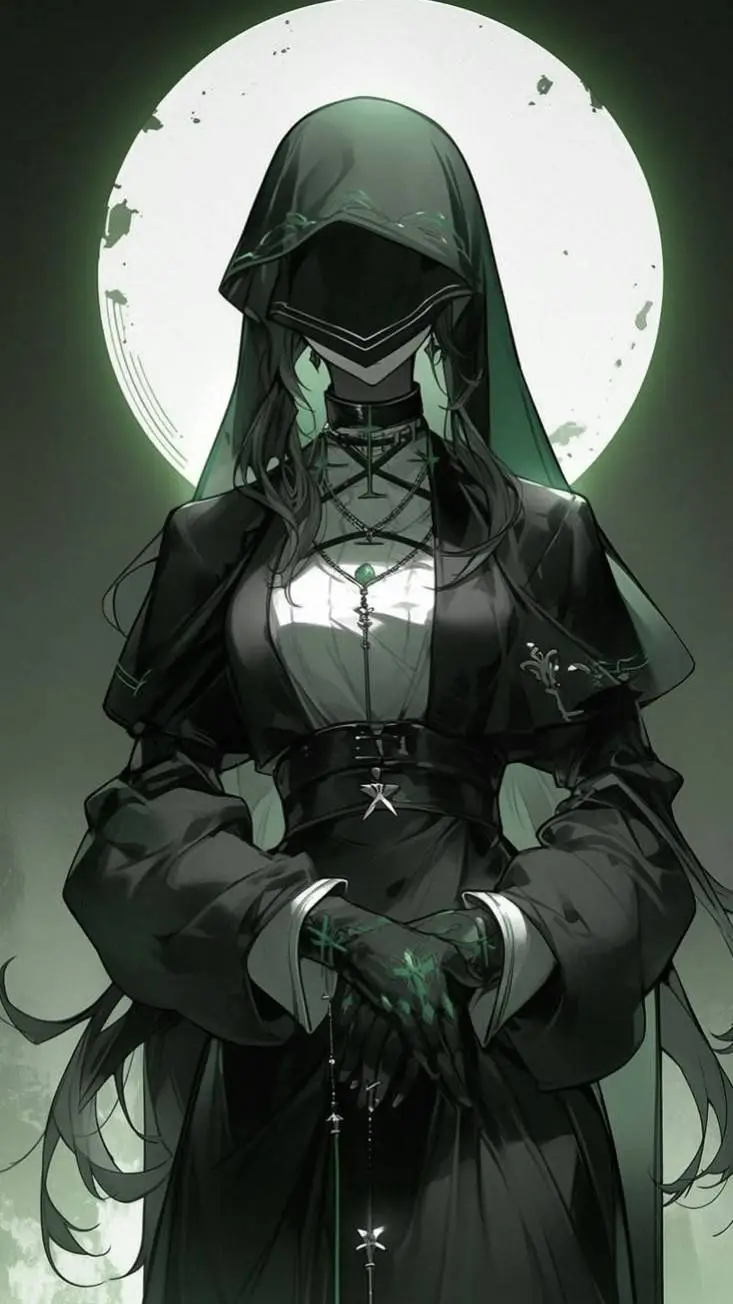 ai character: gatekeeper witch  background