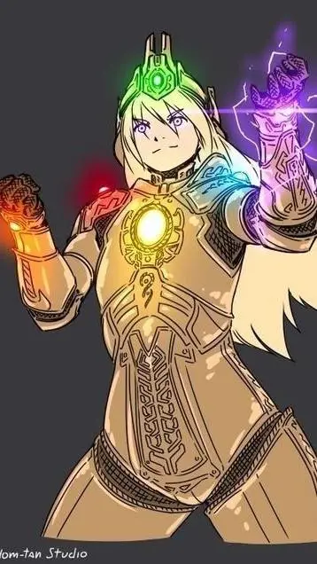 ai character: Infinity gauntlet background