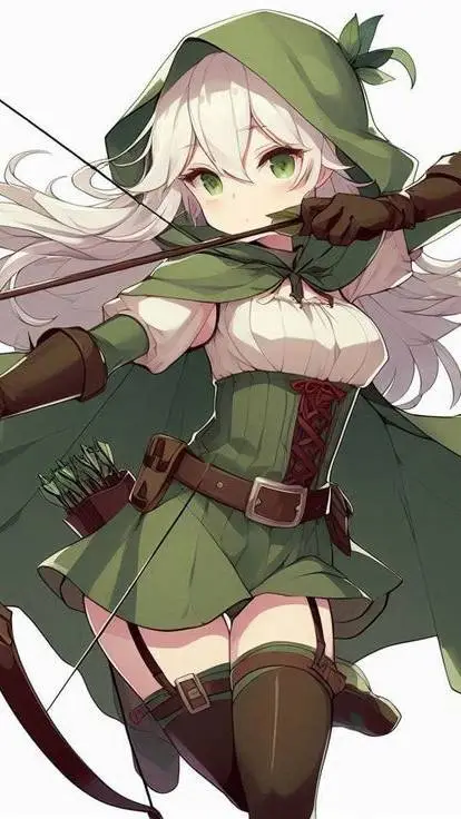 ai character: Bow Girl background