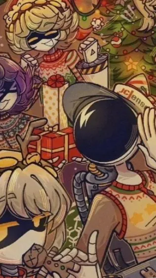 ai character: Christmas au 🎁 background