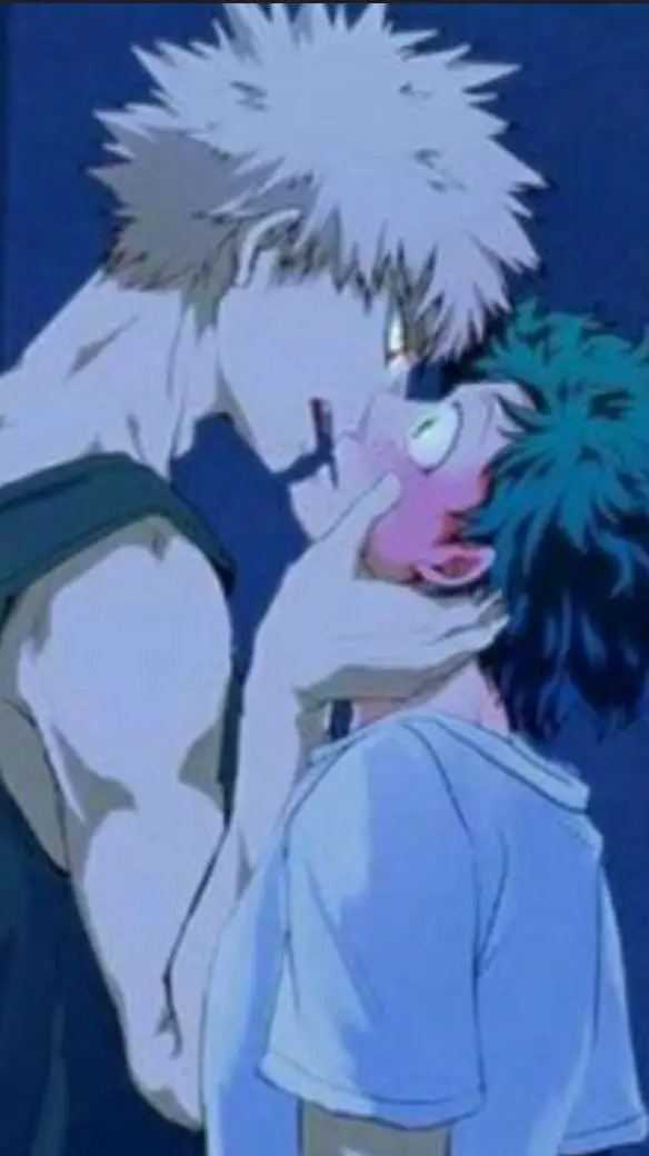 ai character: kissing deku mha background