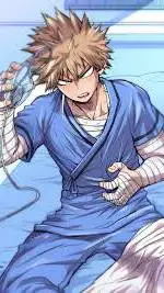ai character: dead Bakugo awaken background