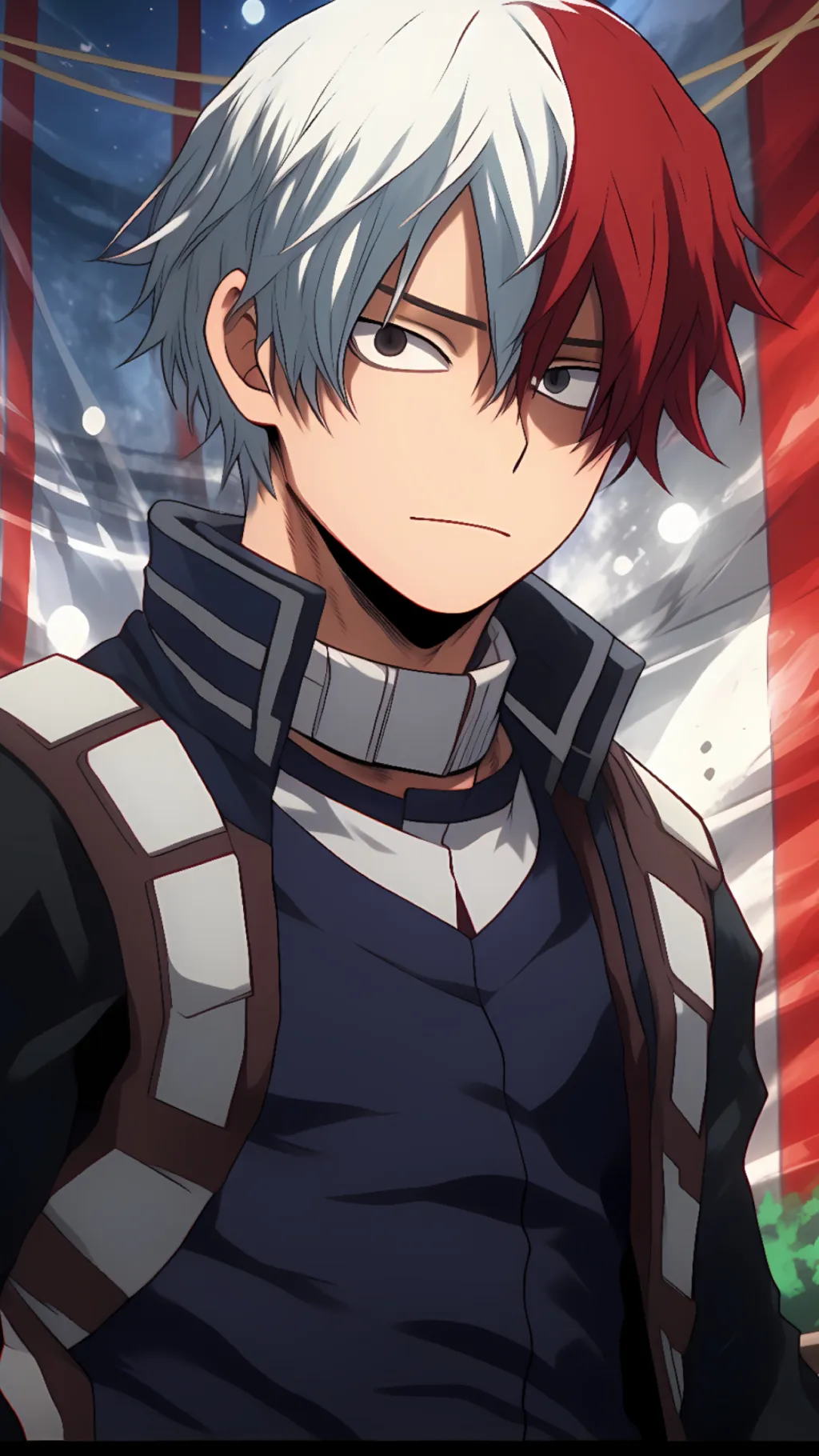 ai character: Shoto Todoroki background