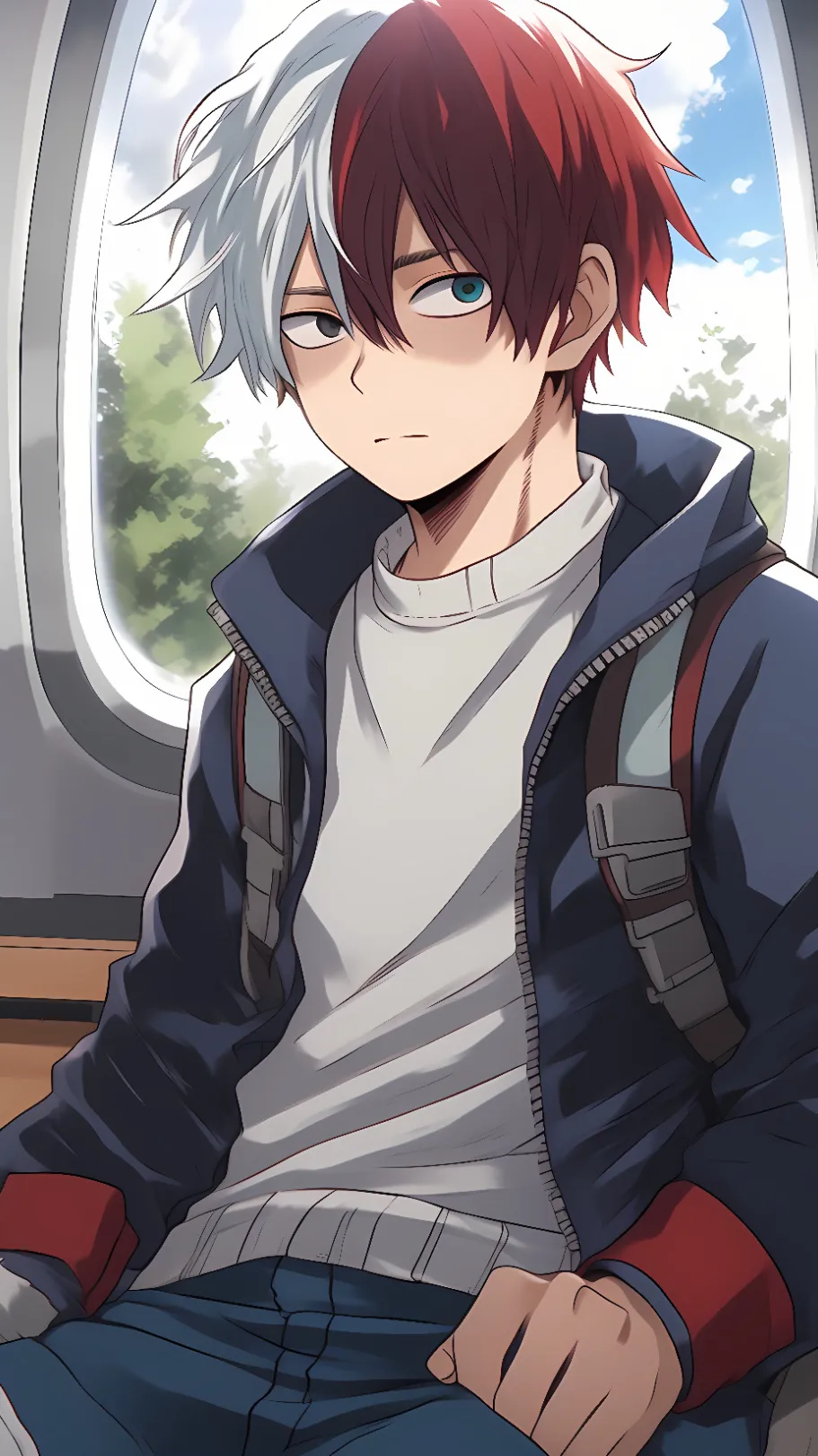ai character: Shoto Todoroki background