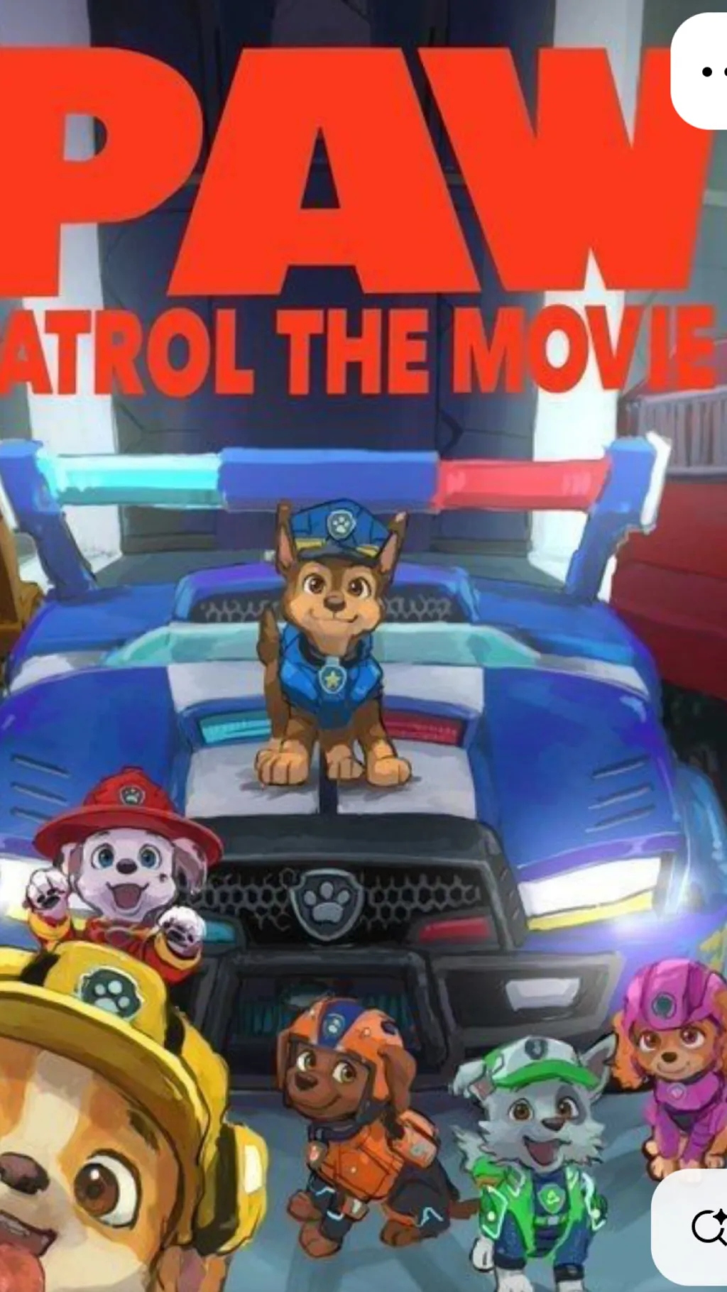 ai character: PAW PATROL: movie background