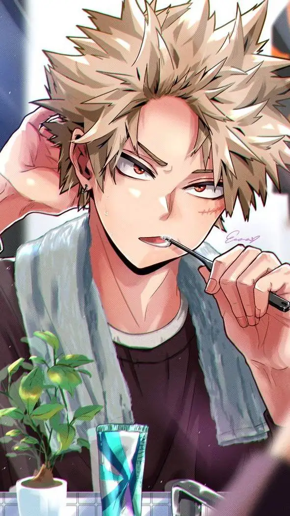 ai character: Katsuki Bakugo  background