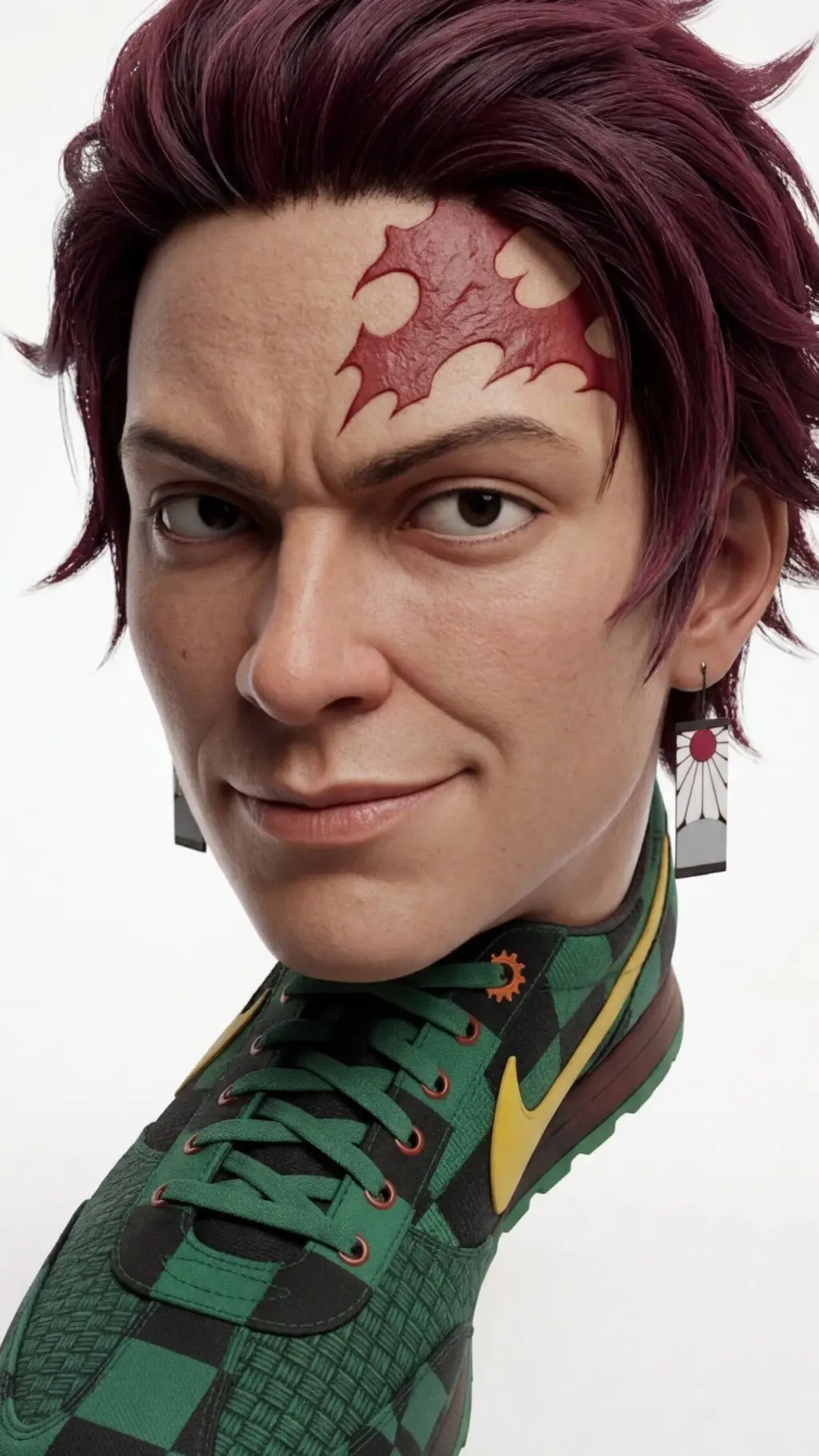 ai character: tanjiro  background