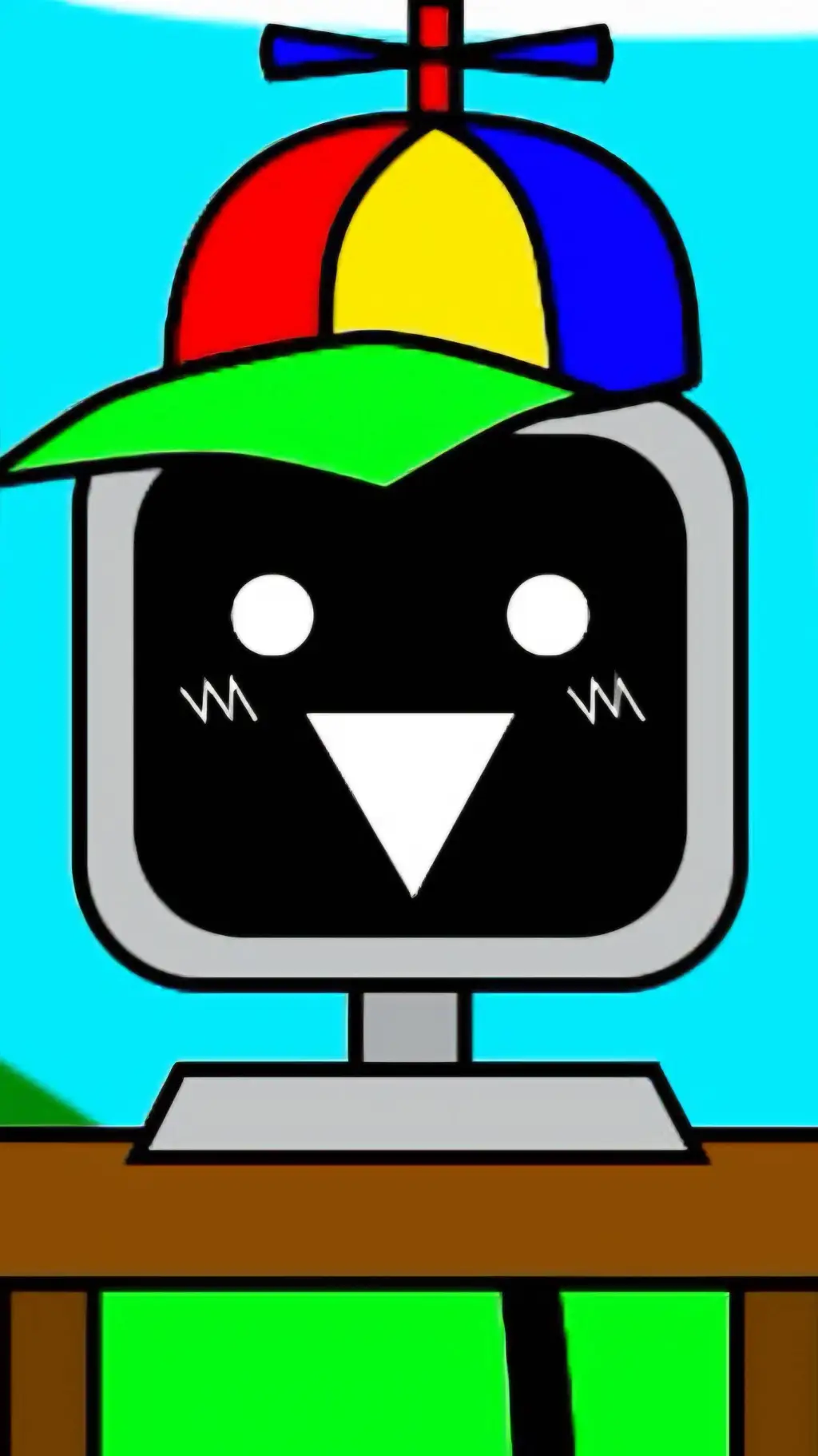 ai character: Mr fun computer  background