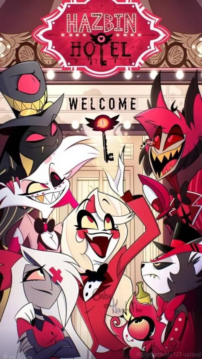 ai character: Hazbin Hotel...  background