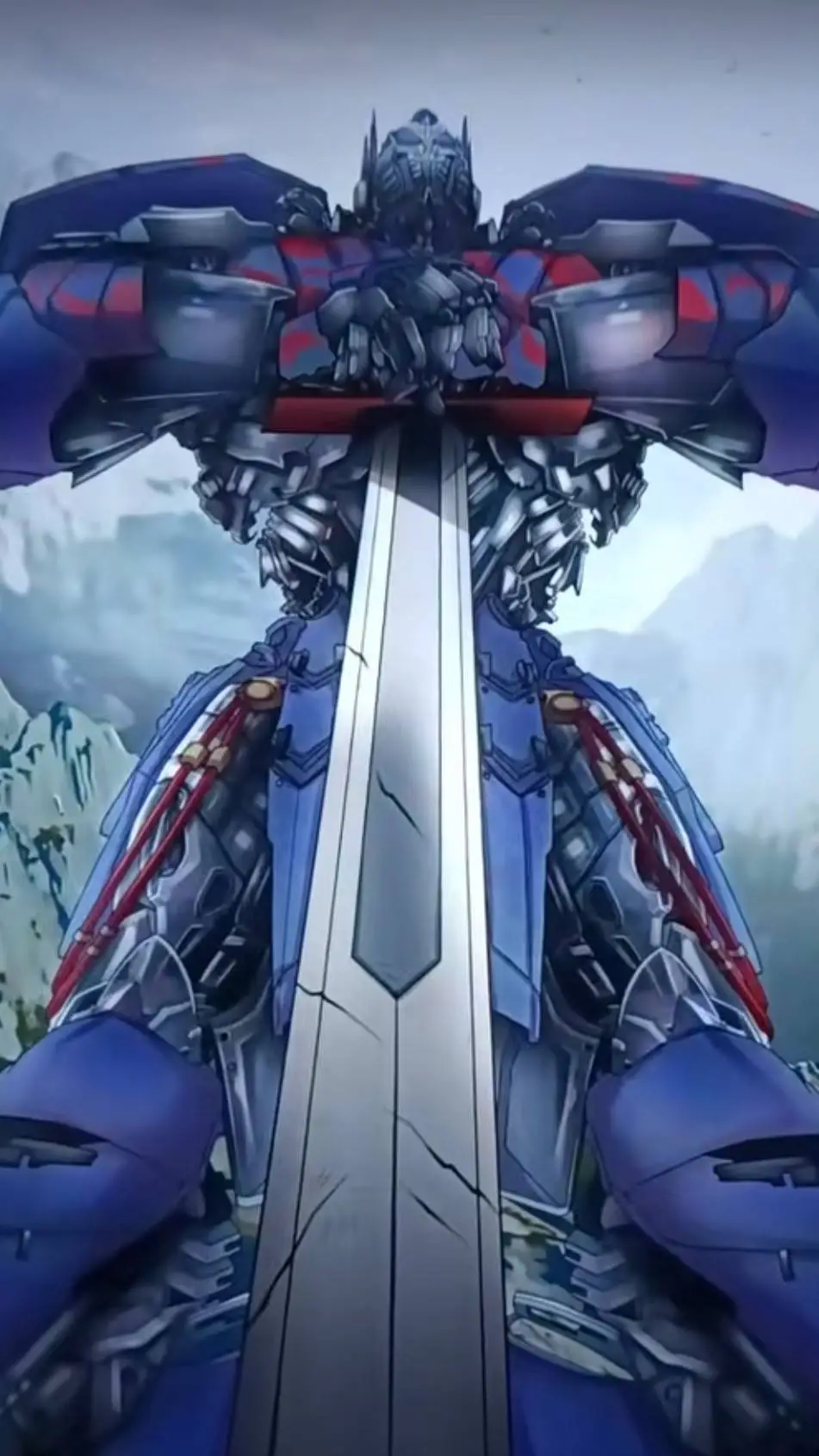 ai character: Optimus Prime background