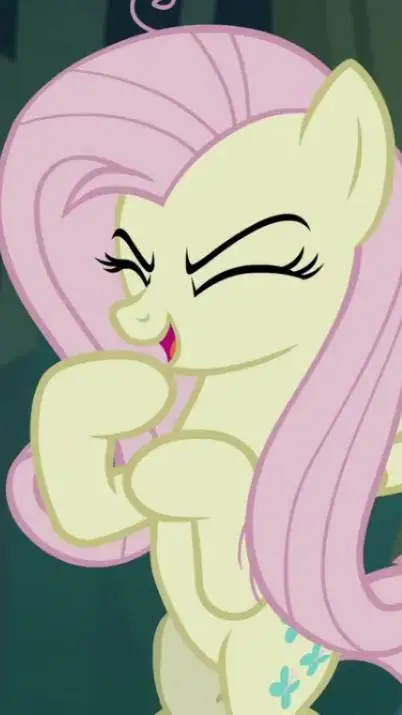 ai character: mean Fluttershy background