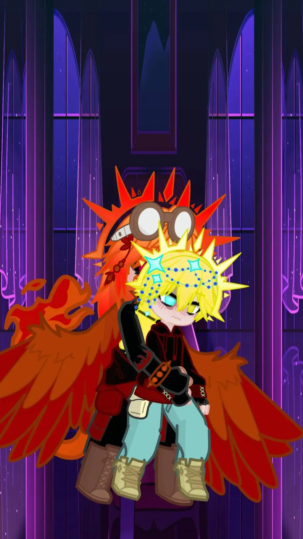 ai character: Sun X Flare background