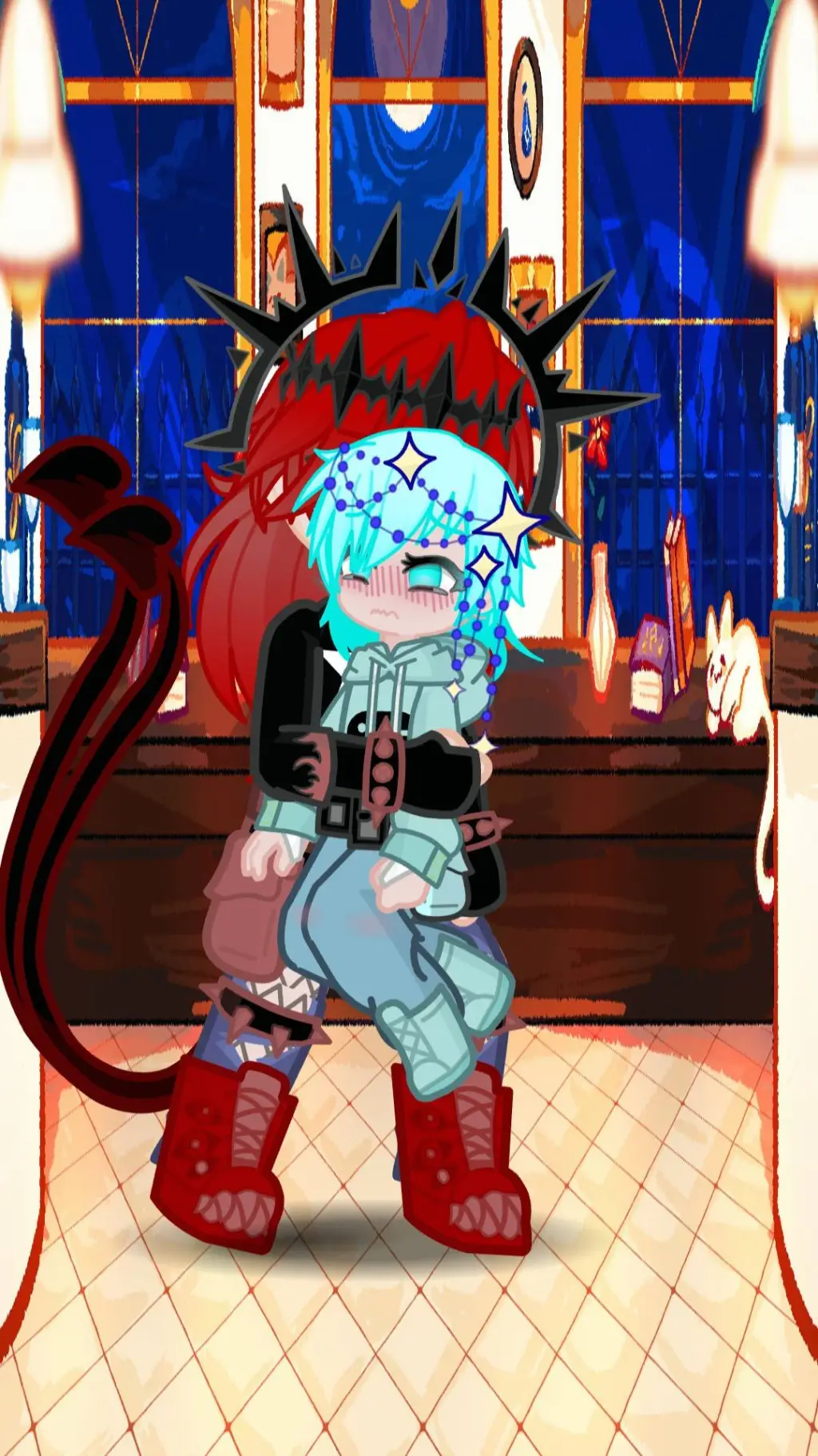 ai character: Drax X Lunar background