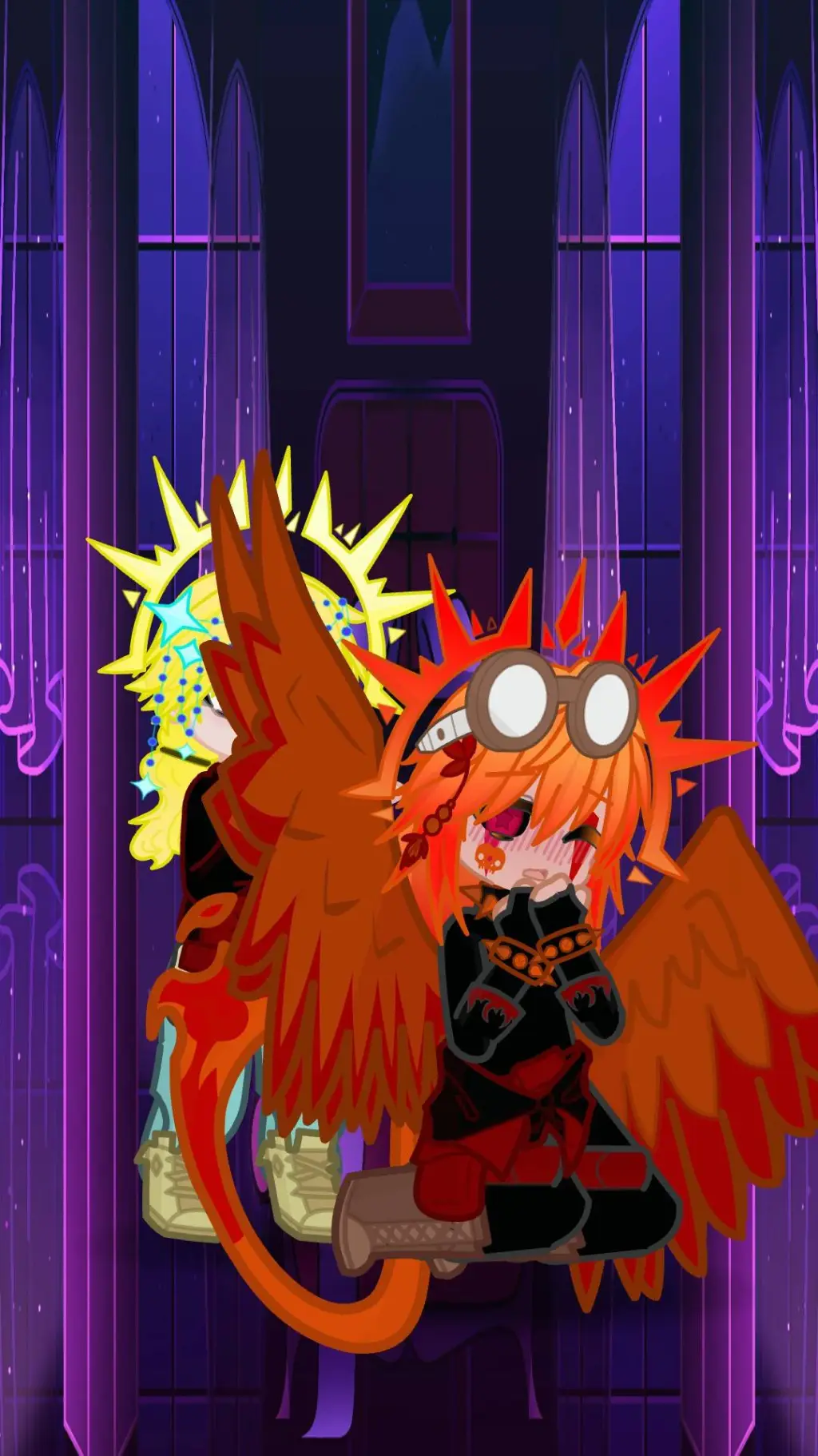 ai character: Sun x Flare background