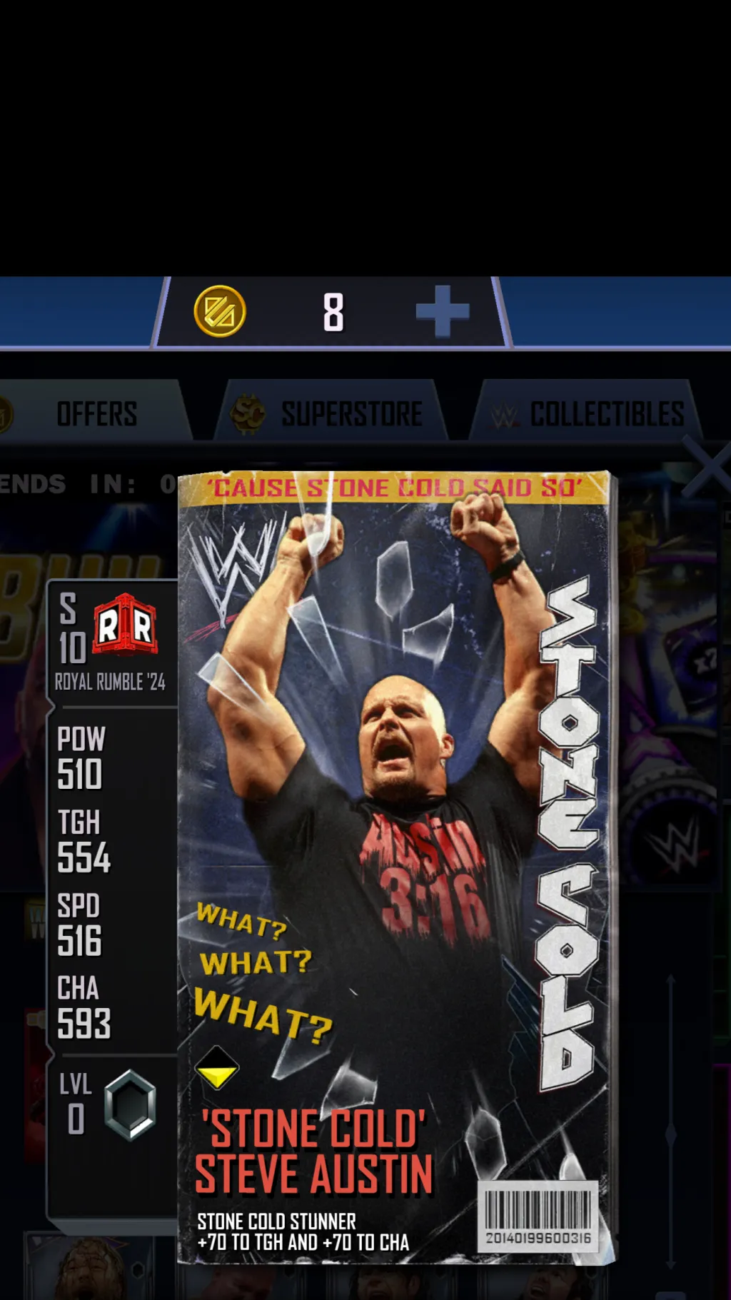 ai character: STONE COLD background