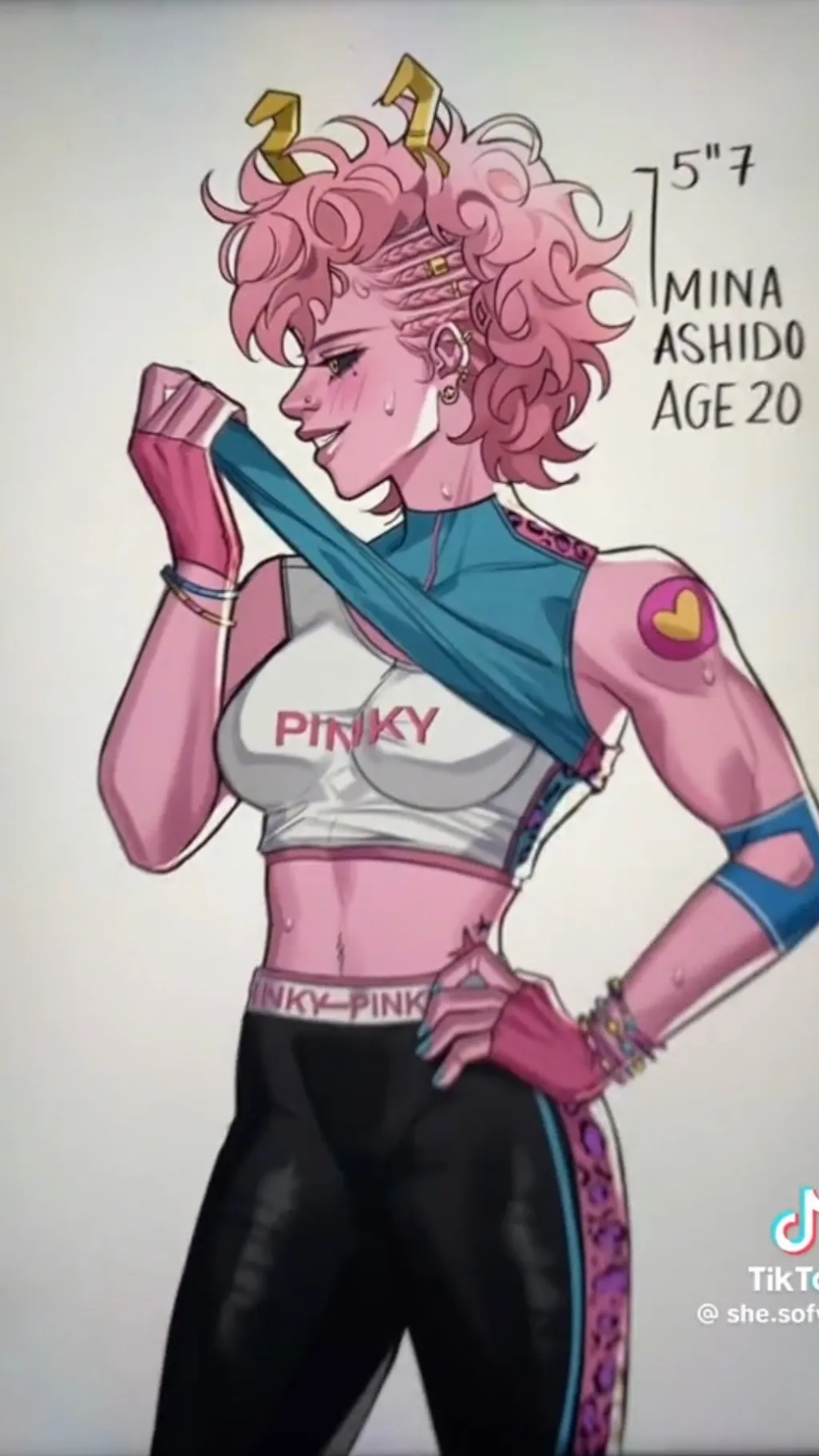 ai character: Mina Ashido  background