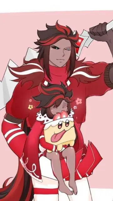 ai character: red velvet cookie  background