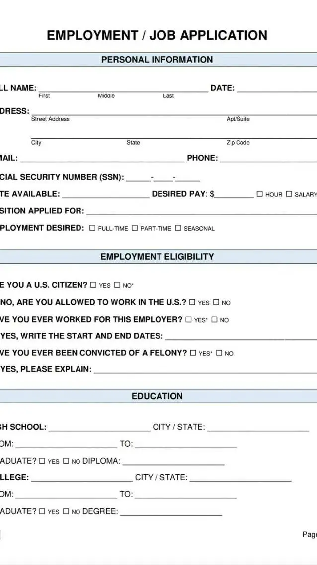 ai character: job application background