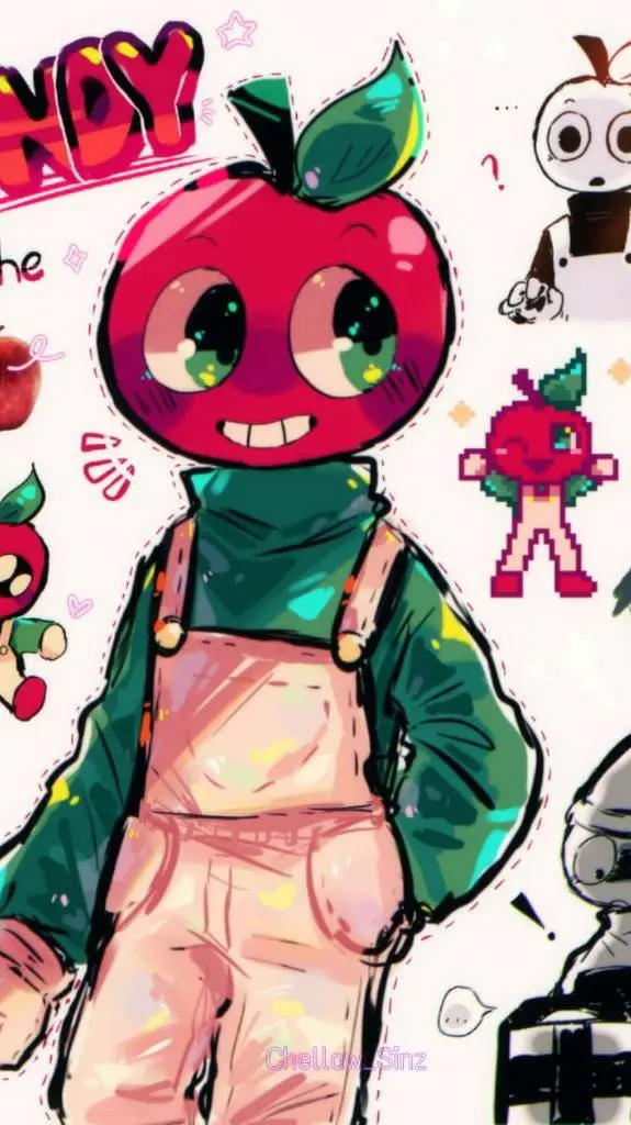 ai character: Andy Apple background