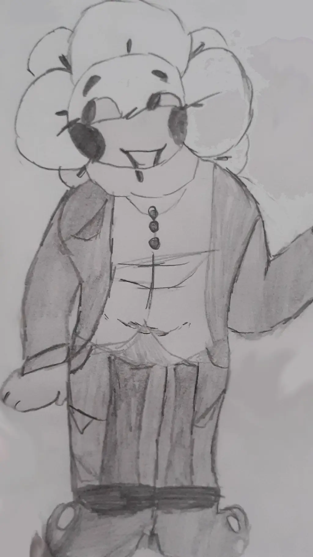 ai character: Dandy-School Au background