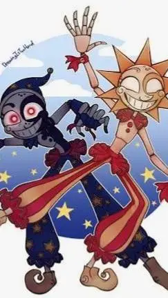 ai character: sun and moon  background