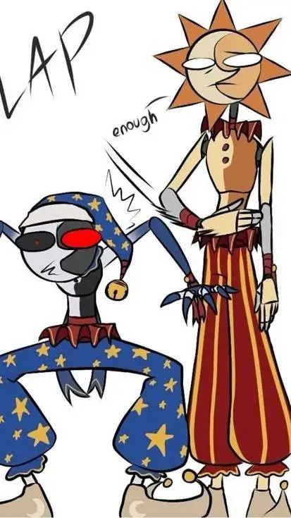 ai character: sun & moon background