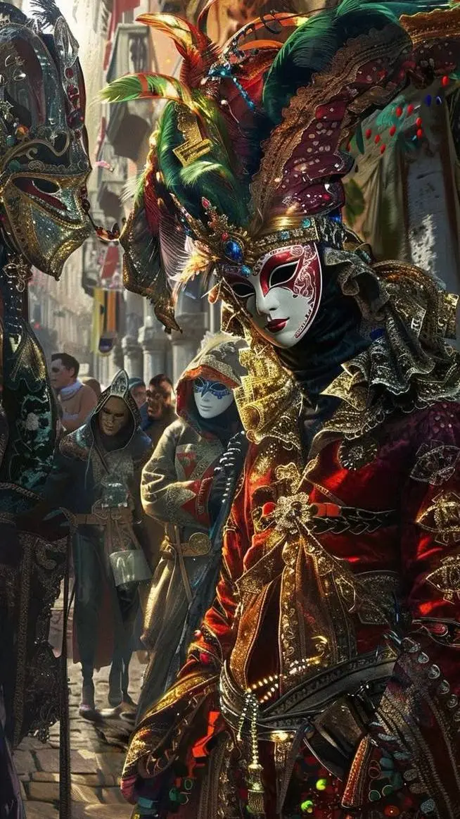 ai character: 3 Clowns background