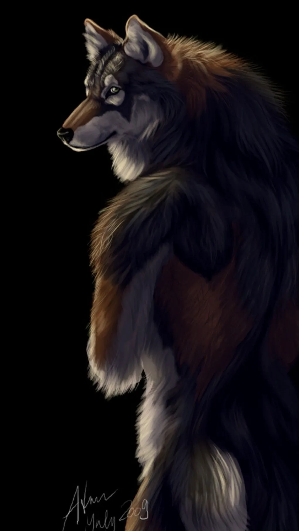 ai character: Alpha Silver background