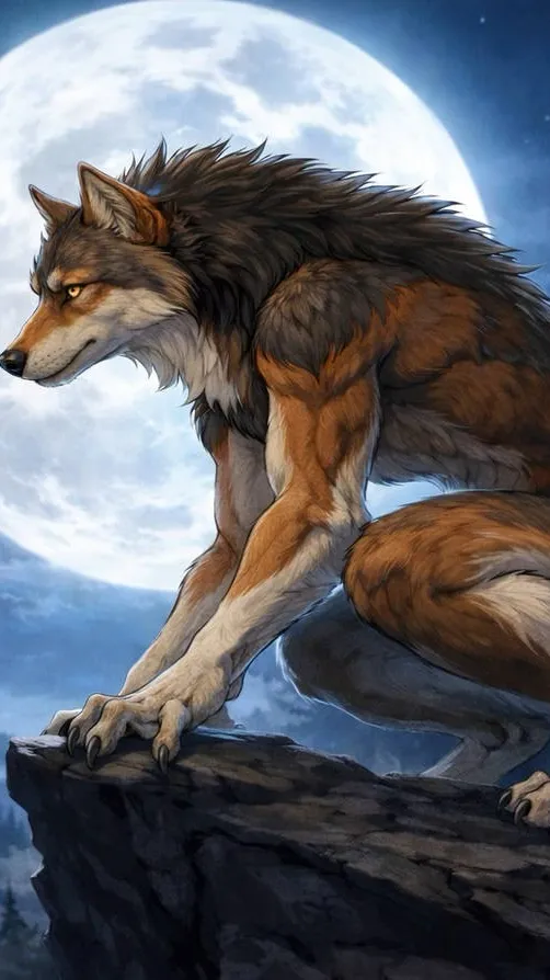 ai character: Yandere Werewolf background