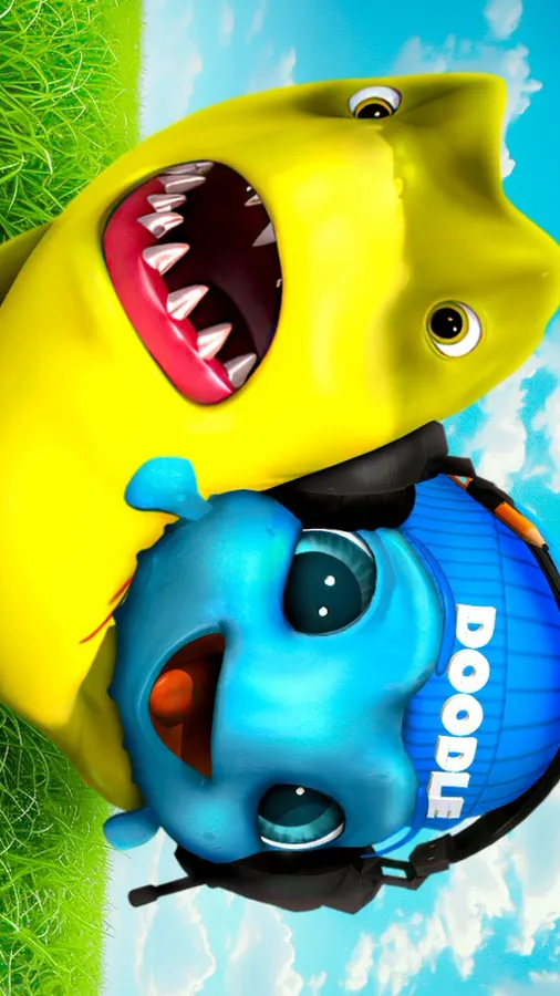 ai character: Doodle and Arkey X background