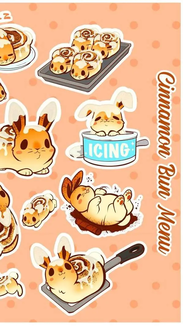ai character: Cinnamon bunnies background