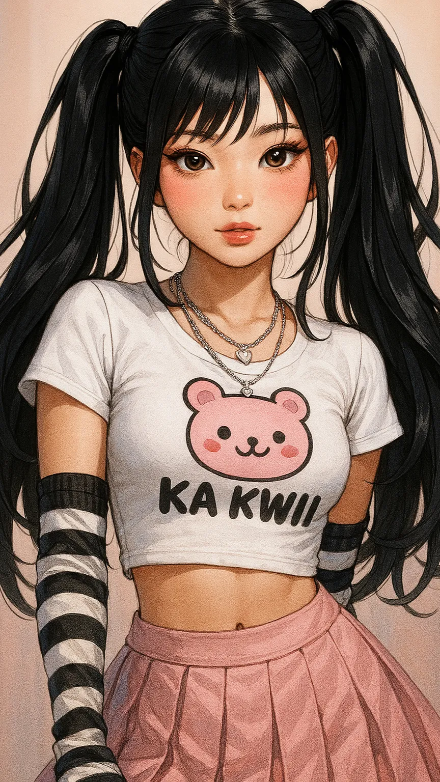 ai character: Harin Choi 최하린 background