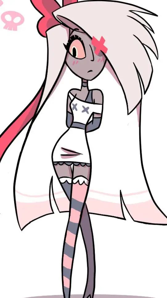 ai character: vaggie (ex angle)  background