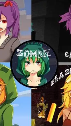 ai character: Minecraft Anime background